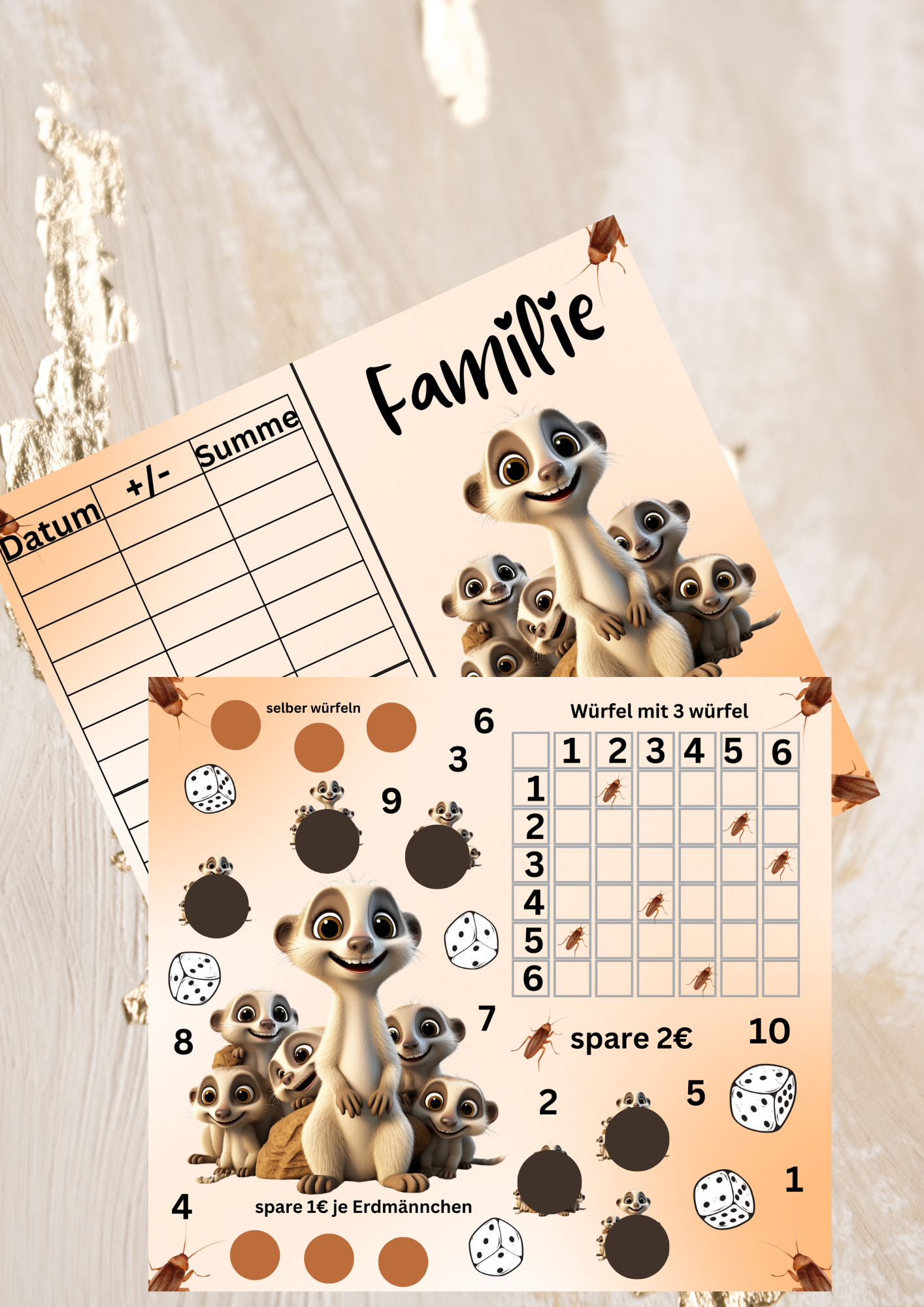 Süsse Erdmänchen Set